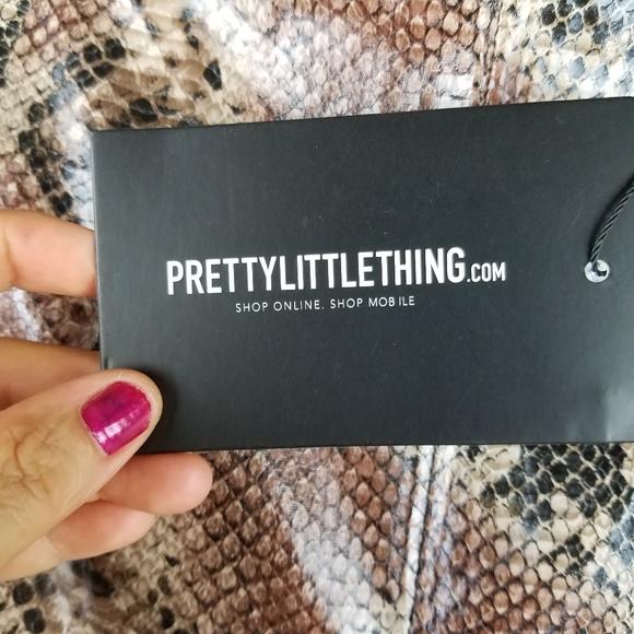 Pretty Little Thing Snake Skin Flared Leg Trousers - Picture 7 of 11